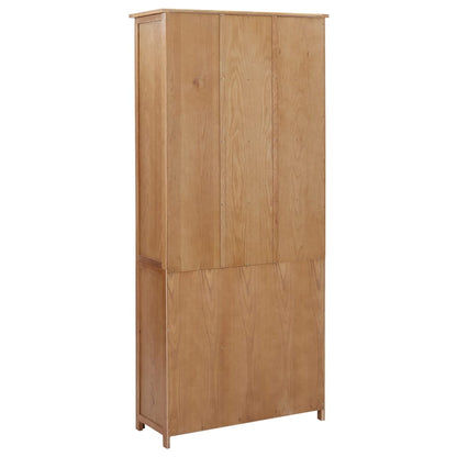Bookcase with 2 Doors 90x30x200 cm Solid Oak Wood - OLBRIT