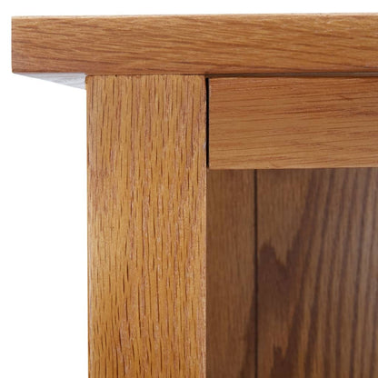 Bookcase with 2 Doors 90x30x200 cm Solid Oak Wood - OLBRIT