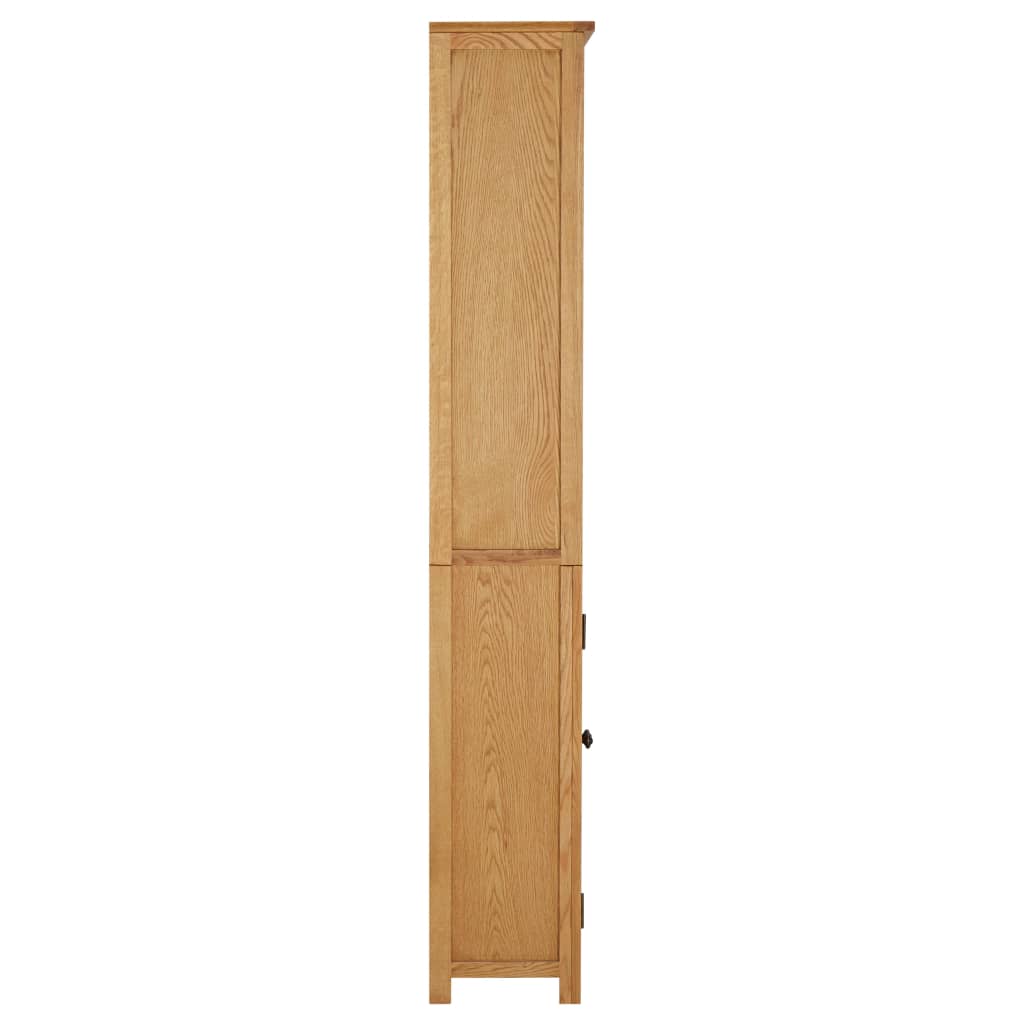 Bookcase with 2 Doors 70x30x180 cm Solid Oak Wood - OLBRIT