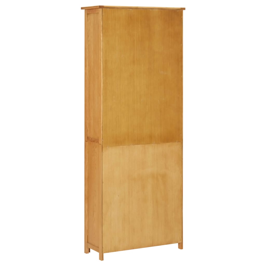 Bookcase with 2 Doors 70x30x180 cm Solid Oak Wood - OLBRIT