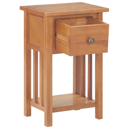 Magazine Table with Drawer 35x27x55 cm Solid Oak Wood - OLBRIT