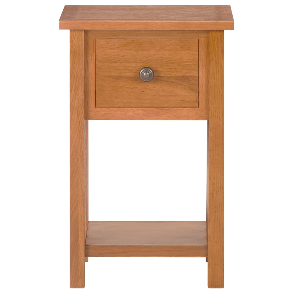 Magazine Table with Drawer 35x27x55 cm Solid Oak Wood - OLBRIT