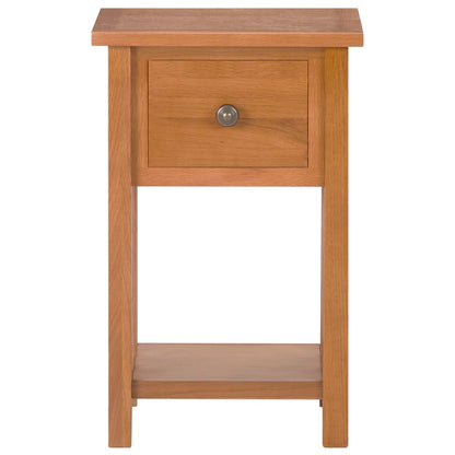 Magazine Table with Drawer 35x27x55 cm Solid Oak Wood - OLBRIT