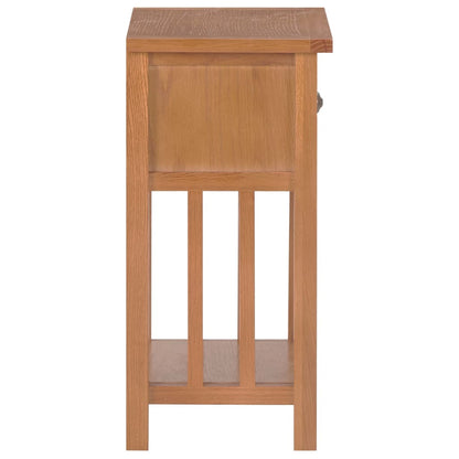 Magazine Table with Drawer 35x27x55 cm Solid Oak Wood - OLBRIT