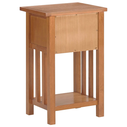 Magazine Table with Drawer 35x27x55 cm Solid Oak Wood - OLBRIT