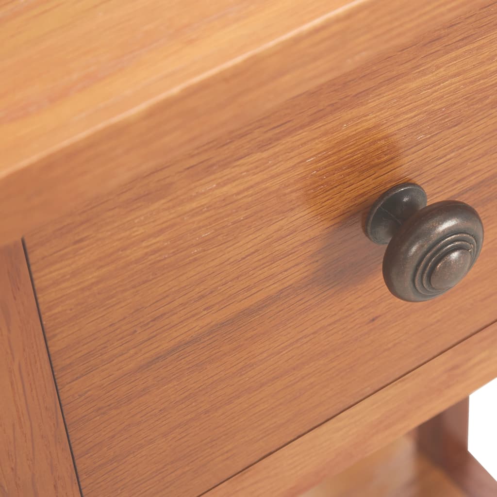 Magazine Table with Drawer 35x27x55 cm Solid Oak Wood - OLBRIT