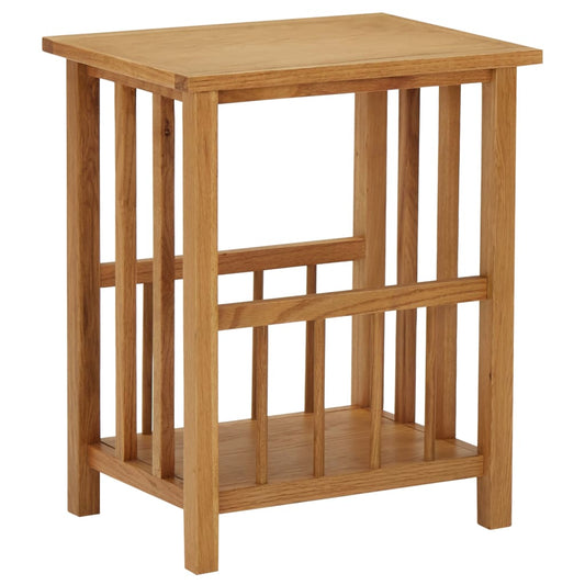 Magazine Table 45x35x55 cm Solid Oak Wood - OLBRIT