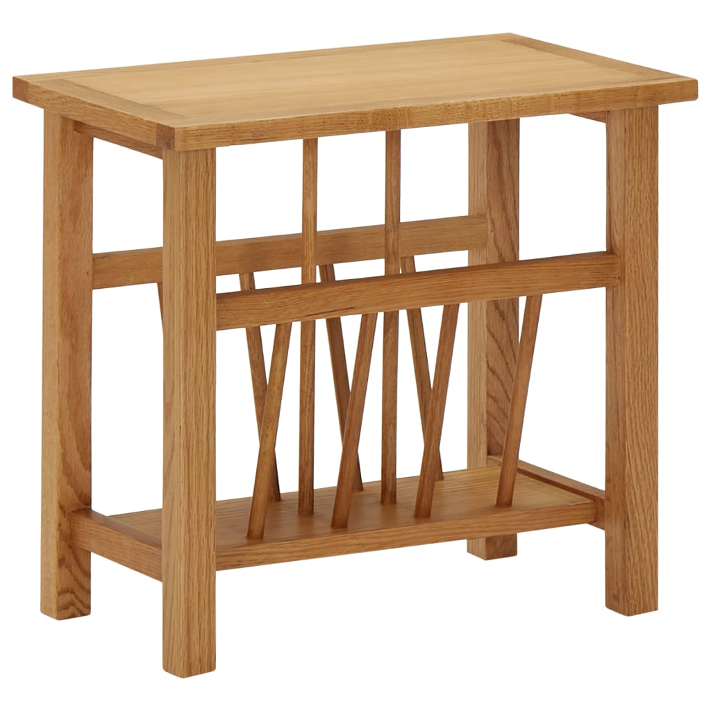 Magazine Table 45x27x42 cm Solid Oak Wood - OLBRIT