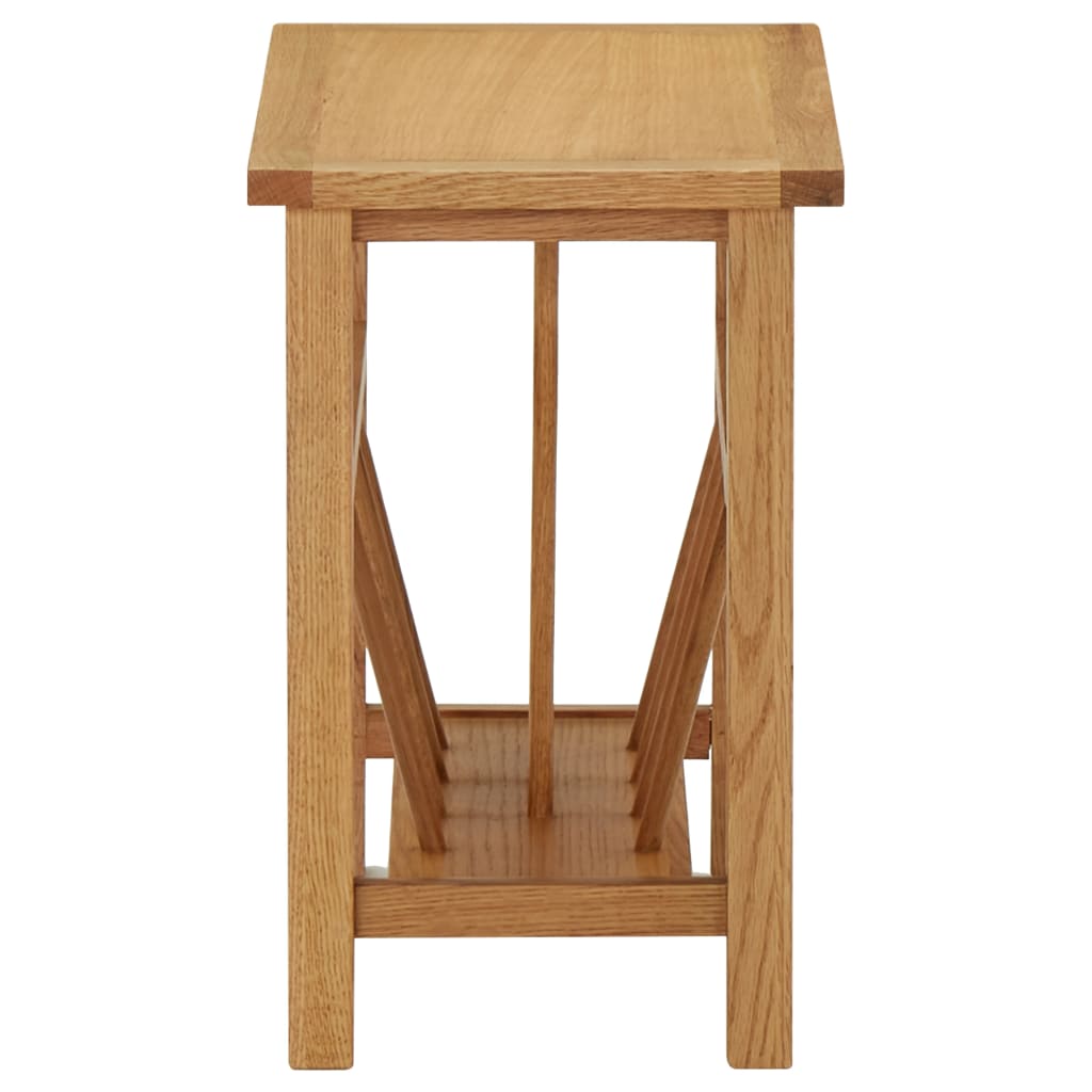 Magazine Table 45x27x42 cm Solid Oak Wood - OLBRIT