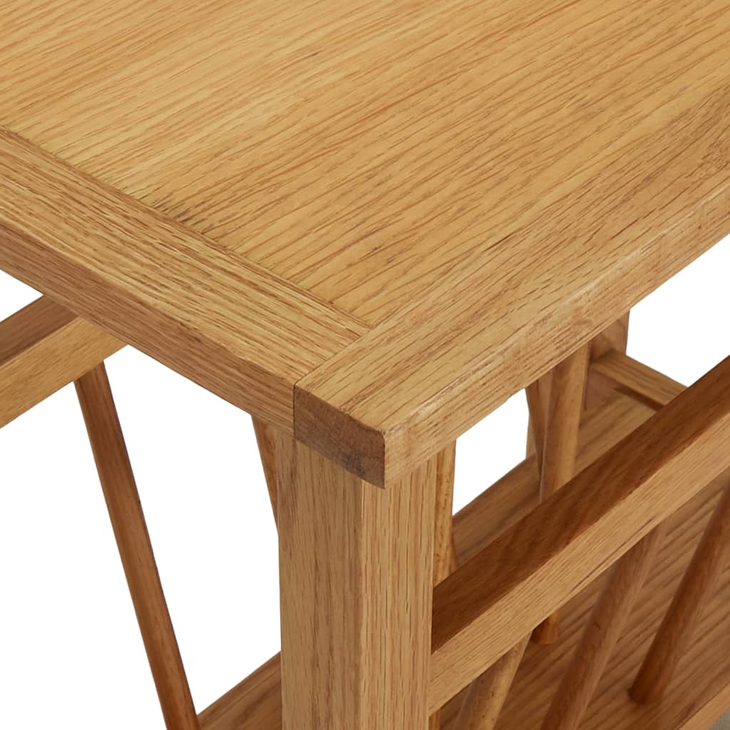 Magazine Table 45x27x42 cm Solid Oak Wood - OLBRIT