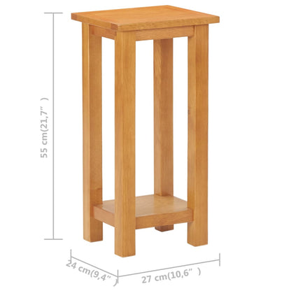Side Table 27x24x55 cm Solid Oak Wood - OLBRIT