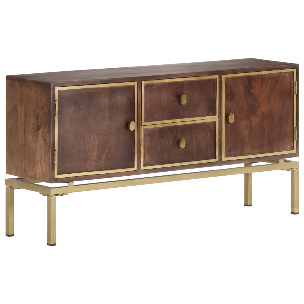 Sideboard 120x29x60 cm Solid Mango Wood - OLBRIT