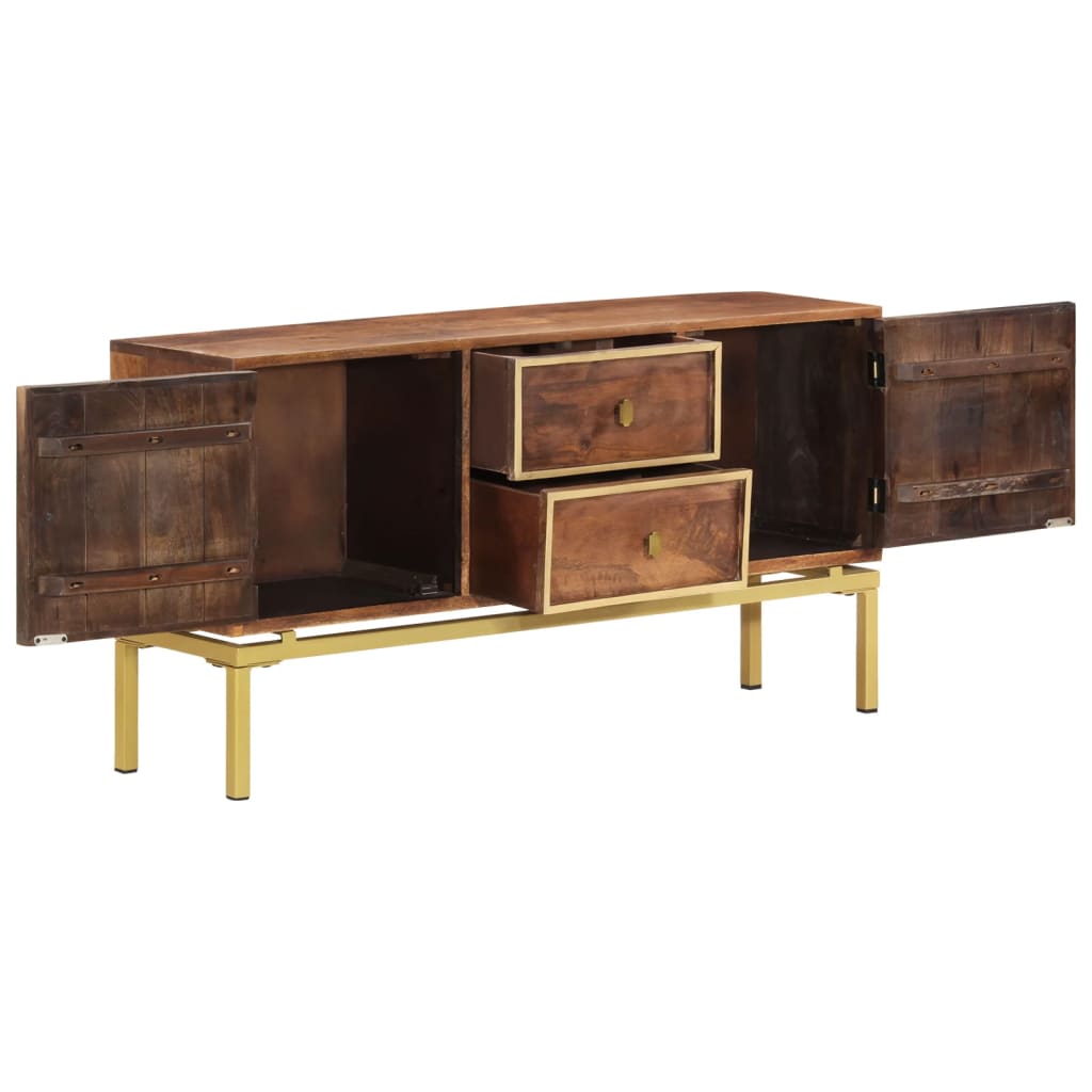 Sideboard 120x29x60 cm Solid Mango Wood - OLBRIT