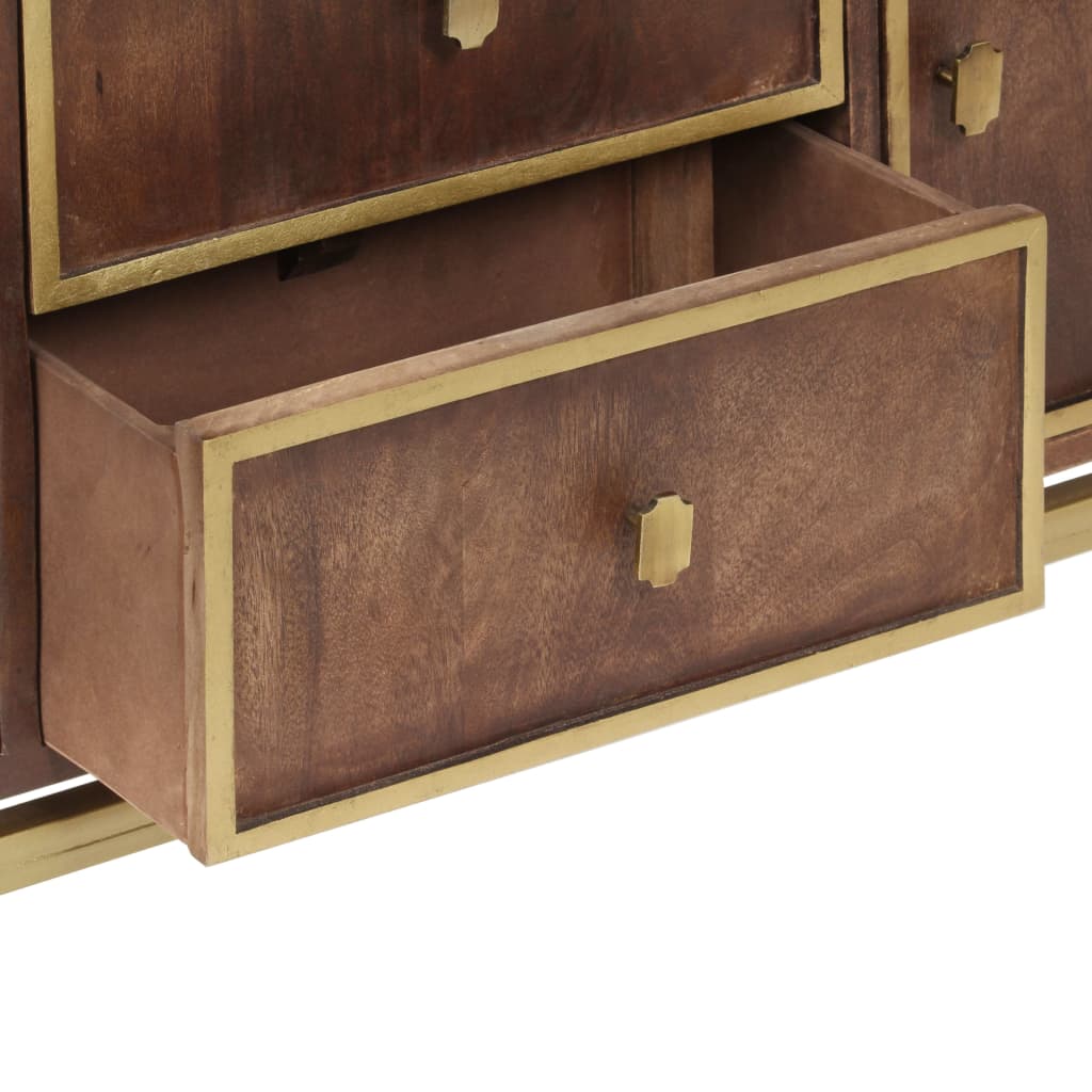 Sideboard 120x29x60 cm Solid Mango Wood - OLBRIT