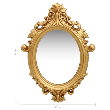Wall Mirror Castle Style 56x76 cm Gold - OLBRIT