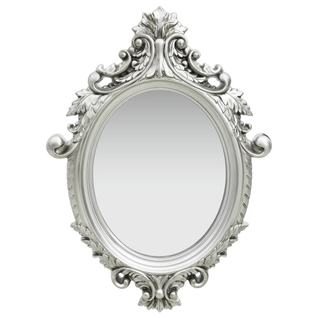 Wall Mirror Castle Style 56x76 cm Silver - OLBRIT
