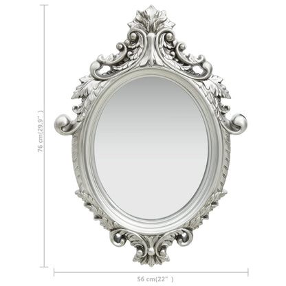 Wall Mirror Castle Style 56x76 cm Silver - OLBRIT