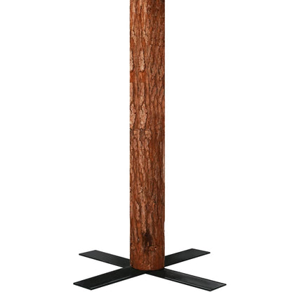 Slim Christmas Tree with Real Wood and Cones Green 210 cm PVC - OLBRIT