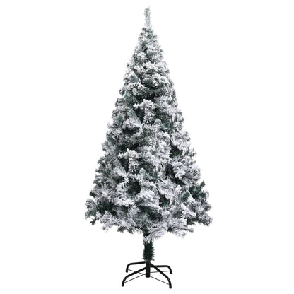 Artificial Christmas Tree with Flocked Snow Green 150 cm PVC - OLBRIT