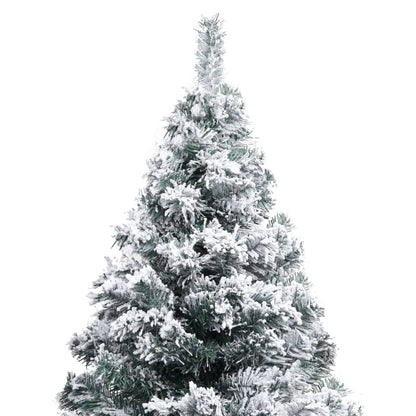 Artificial Christmas Tree with Flocked Snow Green 150 cm PVC - OLBRIT