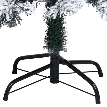 Artificial Christmas Tree with Flocked Snow Green 180 cm PVC - OLBRIT