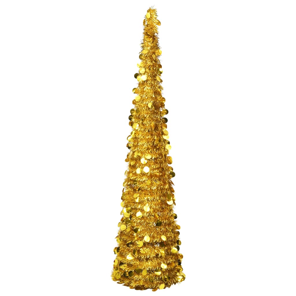 Pop-up Artificial Christmas Tree Gold 180 cm PET - OLBRIT