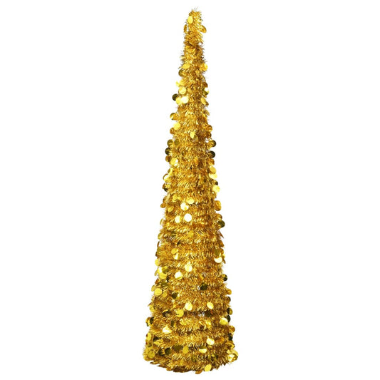 Pop-up Artificial Christmas Tree Gold 180 cm PET - OLBRIT
