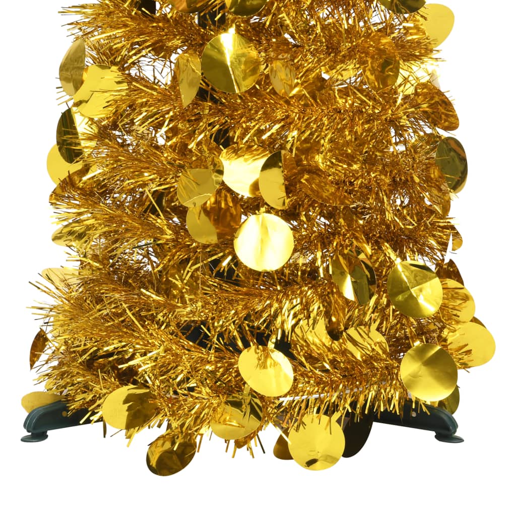 Pop-up Artificial Christmas Tree Gold 180 cm PET - OLBRIT