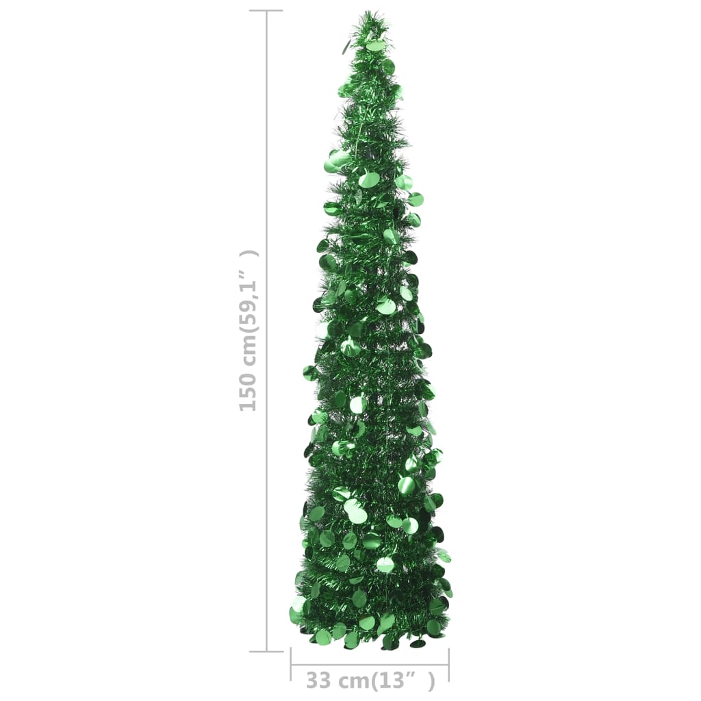 Pop-up Artificial Christmas Tree Green 150 cm PET - OLBRIT