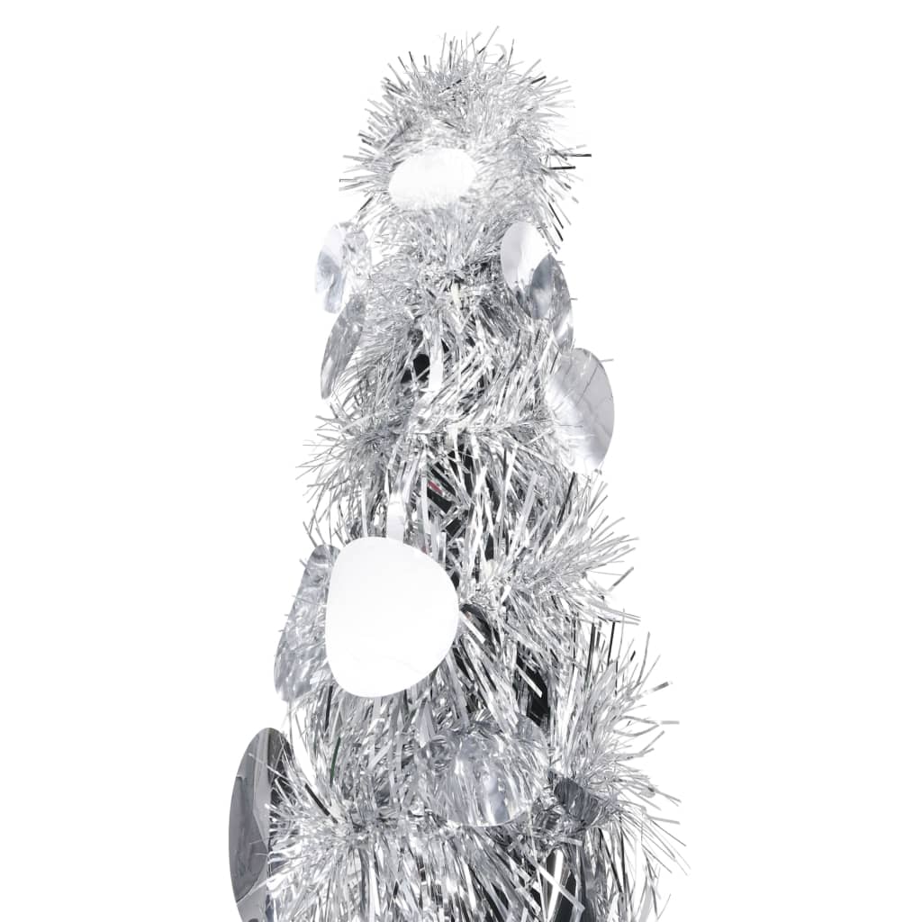 Pop-up Artificial Christmas Tree Silver 120 cm PET - OLBRIT