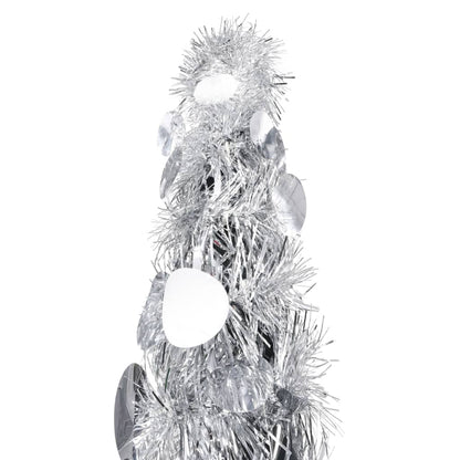 Pop-up Artificial Christmas Tree Silver 120 cm PET - OLBRIT