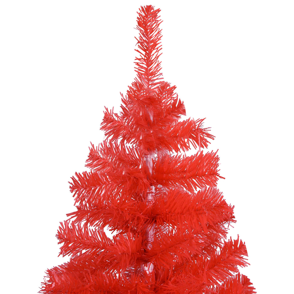Artificial Christmas Tree with Stand Red 150 cm PVC - OLBRIT