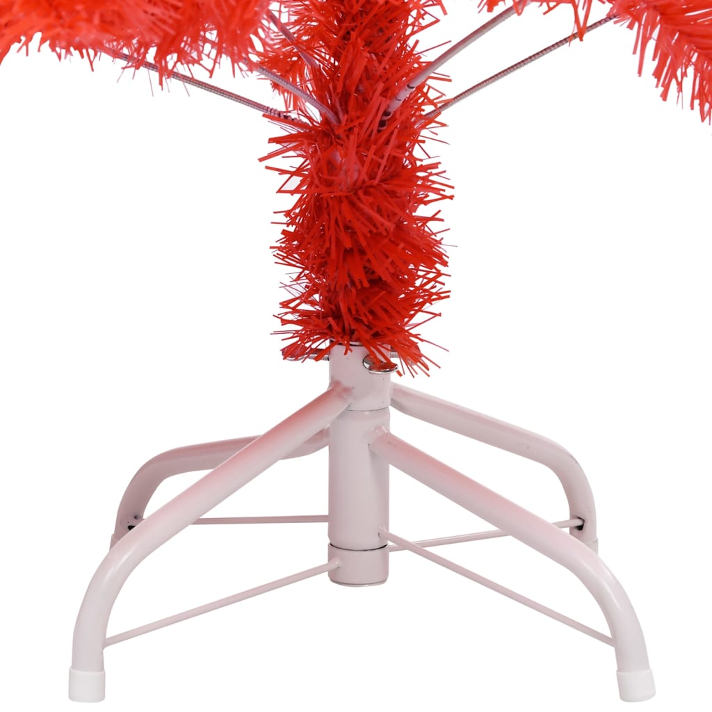 Artificial Christmas Tree with Stand Red 150 cm PVC - OLBRIT