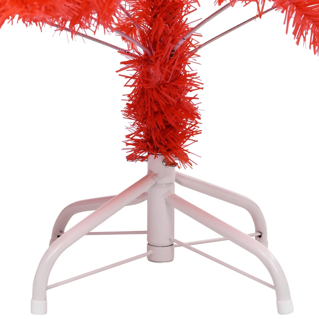Artificial Christmas Tree with Stand Red 180 cm PVC - OLBRIT