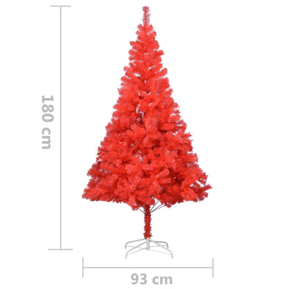 Artificial Christmas Tree with Stand Red 180 cm PVC - OLBRIT