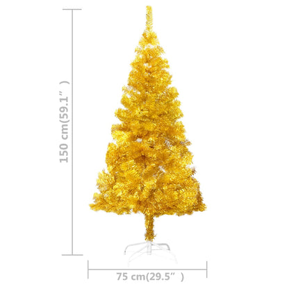 Artificial Christmas Tree with Stand Gold 150 cm PET - OLBRIT