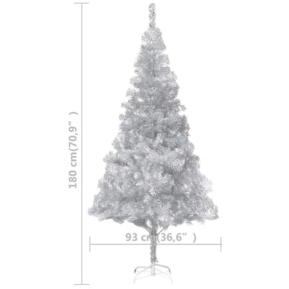 Artificial Christmas Tree with Stand Silver 180 cm PET - OLBRIT