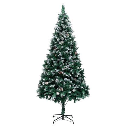 Artificial Christmas Tree with Pine Cones and White Snow 240 cm - OLBRIT