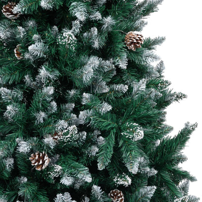 Artificial Christmas Tree with Pine Cones and White Snow 240 cm - OLBRIT