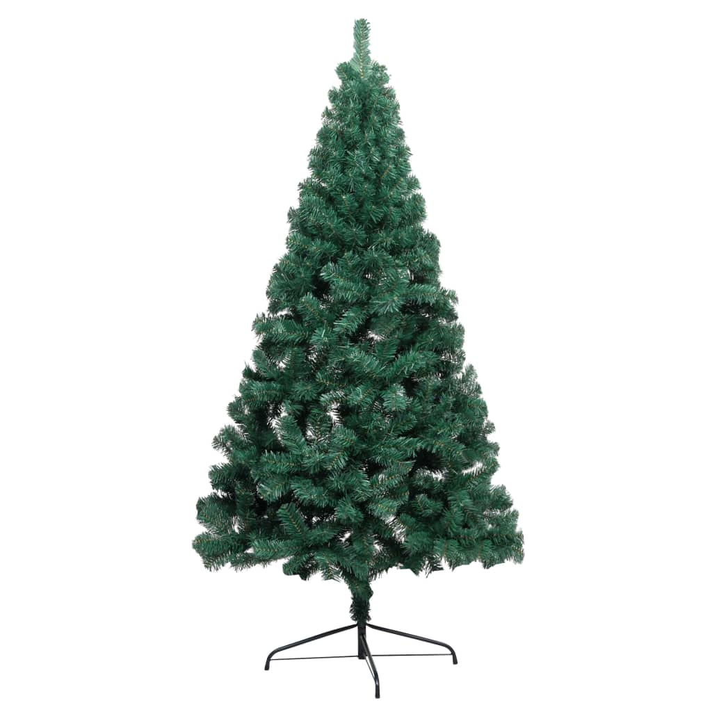 Artificial Half Christmas Tree with Stand Green 210 cm PVC - OLBRIT