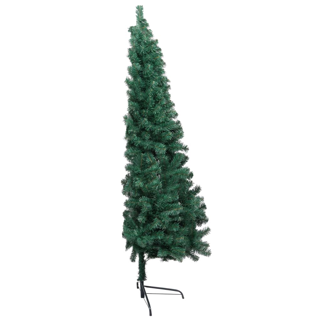 Artificial Half Christmas Tree with Stand Green 210 cm PVC - OLBRIT