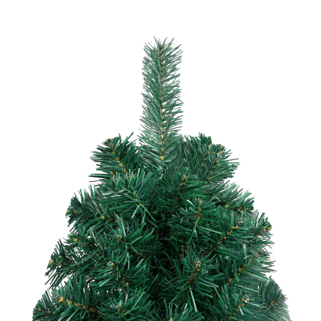 Artificial Half Christmas Tree with Stand Green 210 cm PVC - OLBRIT
