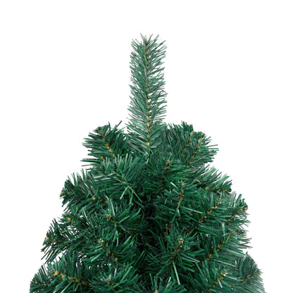 Artificial Half Christmas Tree with Stand Green 210 cm PVC - OLBRIT