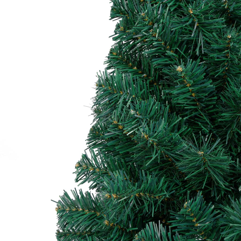 Artificial Half Christmas Tree with Stand Green 210 cm PVC - OLBRIT