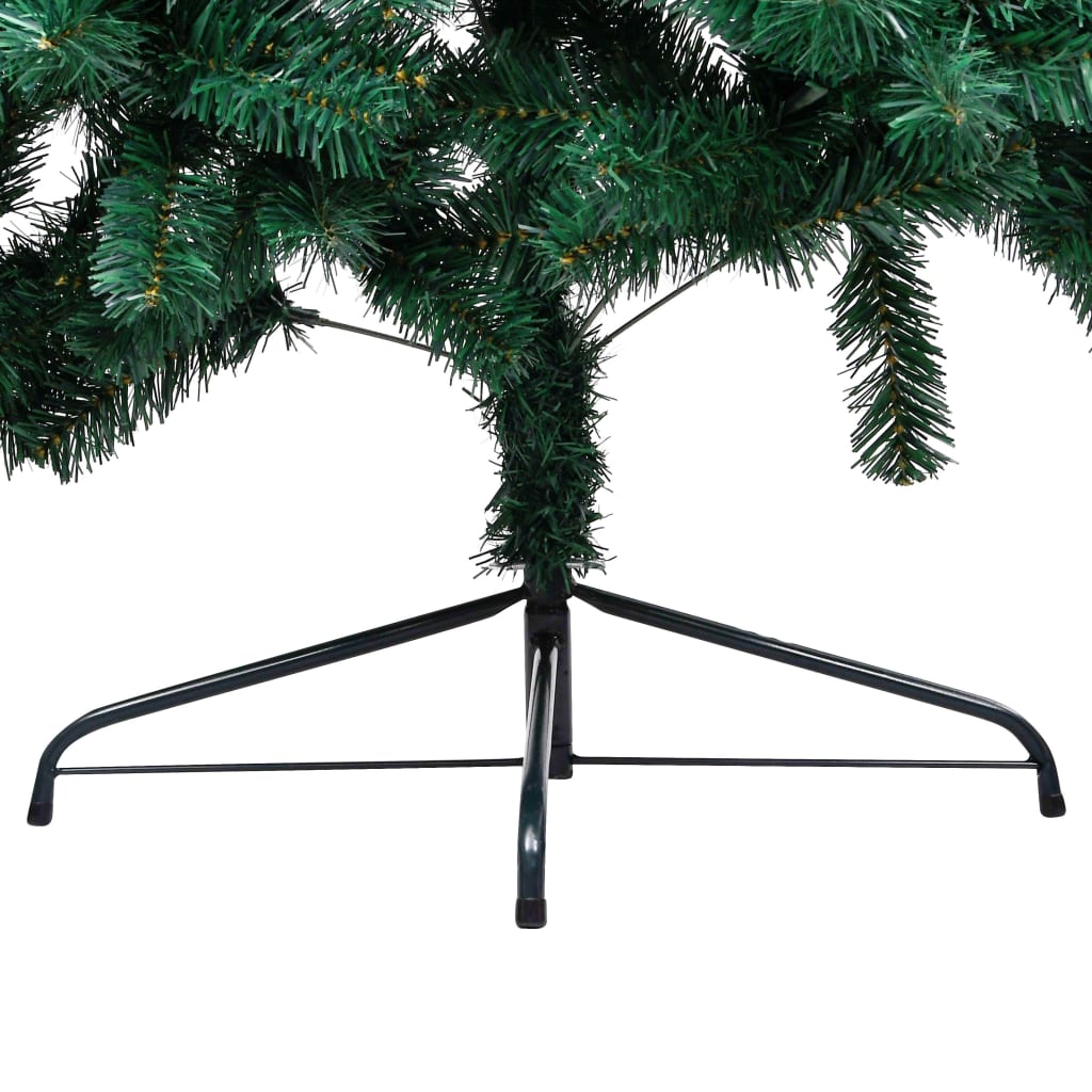 Artificial Half Christmas Tree with Stand Green 210 cm PVC - OLBRIT