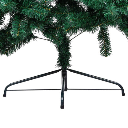 Artificial Half Christmas Tree with Stand Green 210 cm PVC - OLBRIT