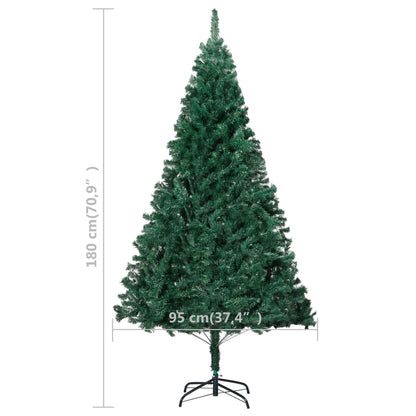 Artificial Christmas Tree with Thick Branches Green 180 cm PVC - OLBRIT