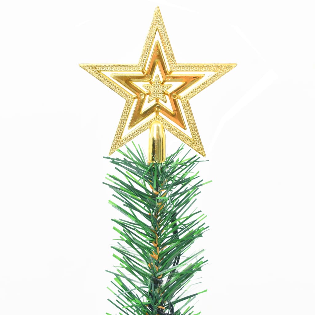 Artificial Pre-lit Christmas Tree with Baubles Green 64 cm - OLBRIT