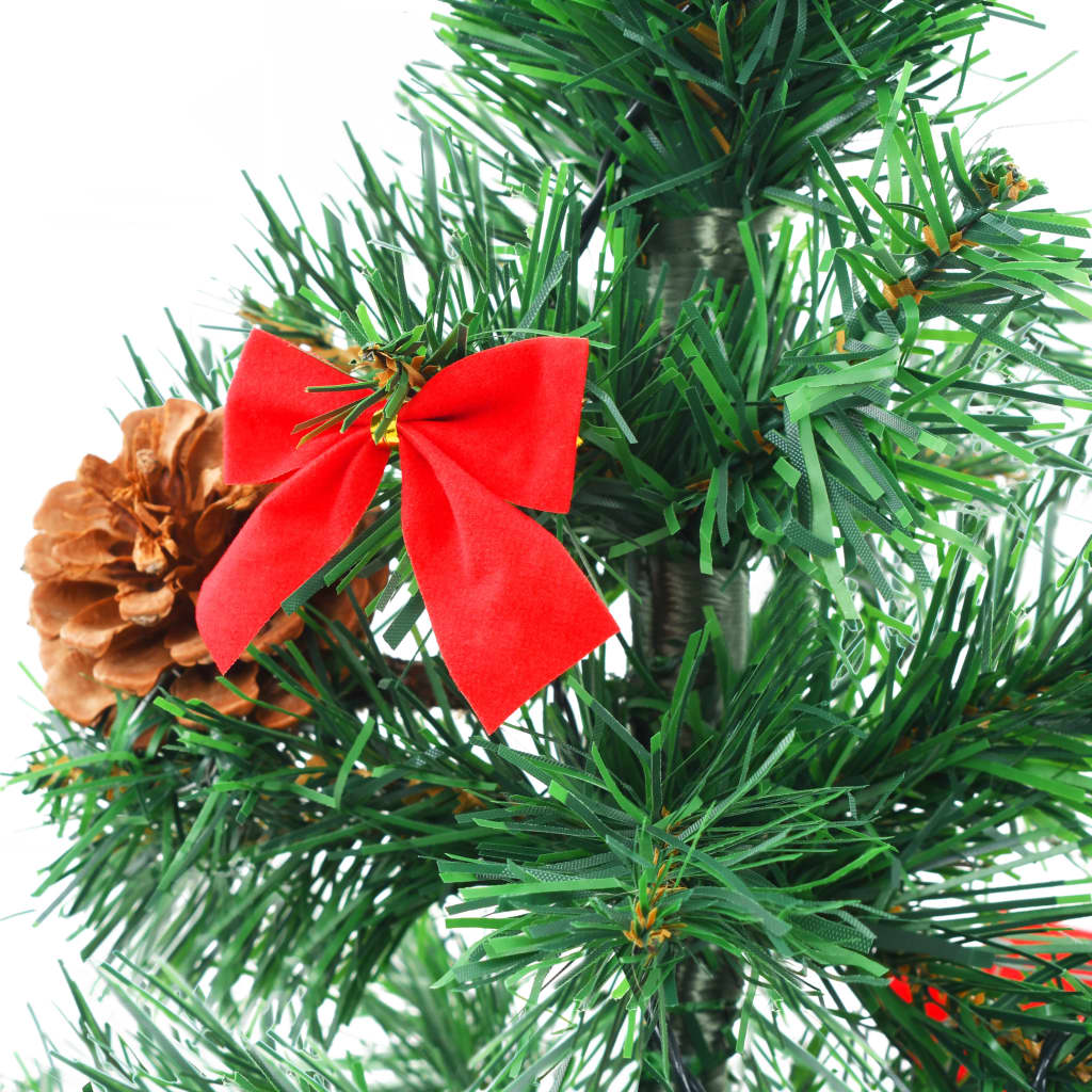 Artificial Pre-lit Christmas Tree with Baubles Green 64 cm - OLBRIT