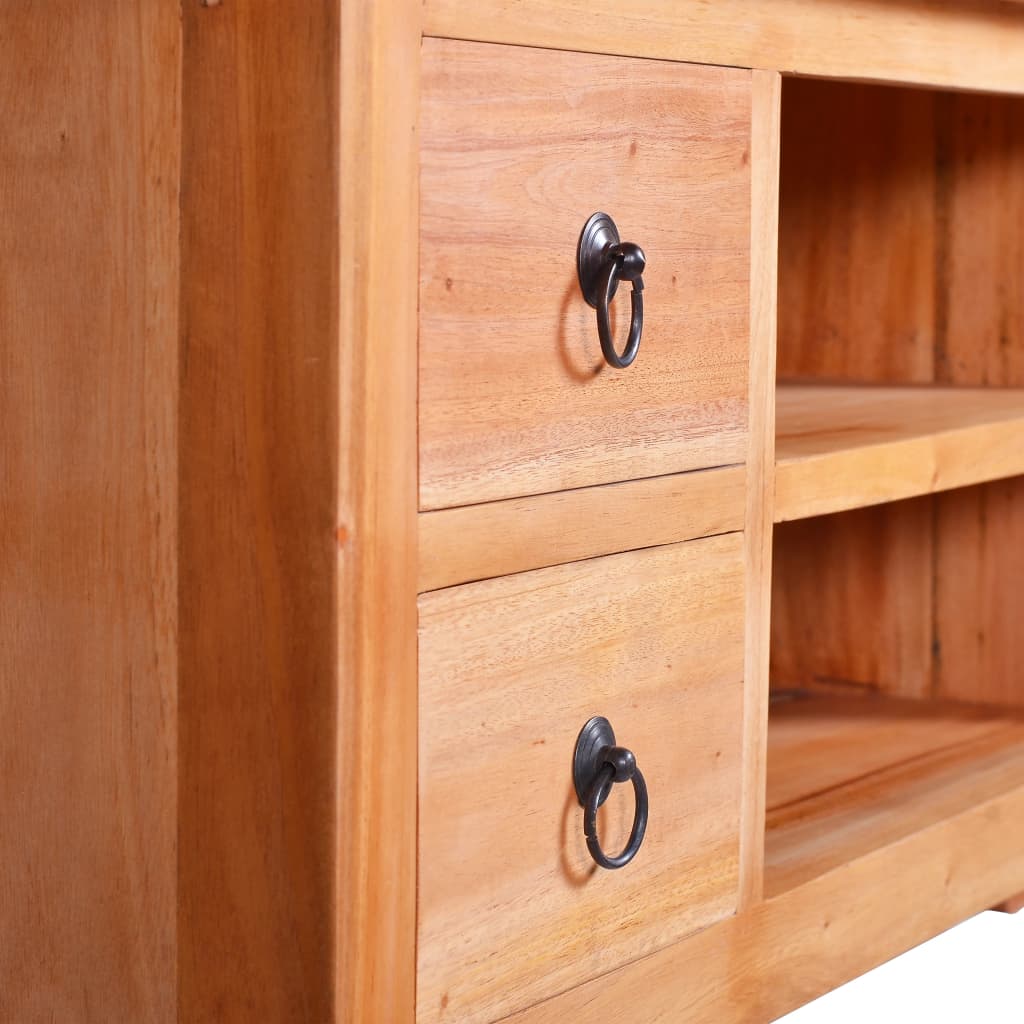 TV Cabinet 100x40x45 cm Solid Mahogany Wood - OLBRIT